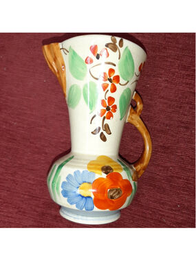 Crown Devon Fieldings Art Deco Floral Twin Handled Jug